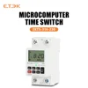 ETEK  220V Din Rail Weekly Days Hour Programmable Intelligent relay 40A 2p with Battery 7 Days Countdown Timer EKTS316 2