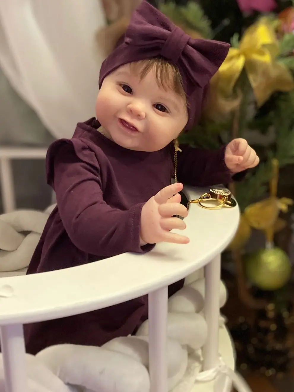 

60CM Finished Doll Bebe Reborn Toddler Kodi Bear Girl Soft Touch 3D Skin with Visible Veins High Quality Art Doll