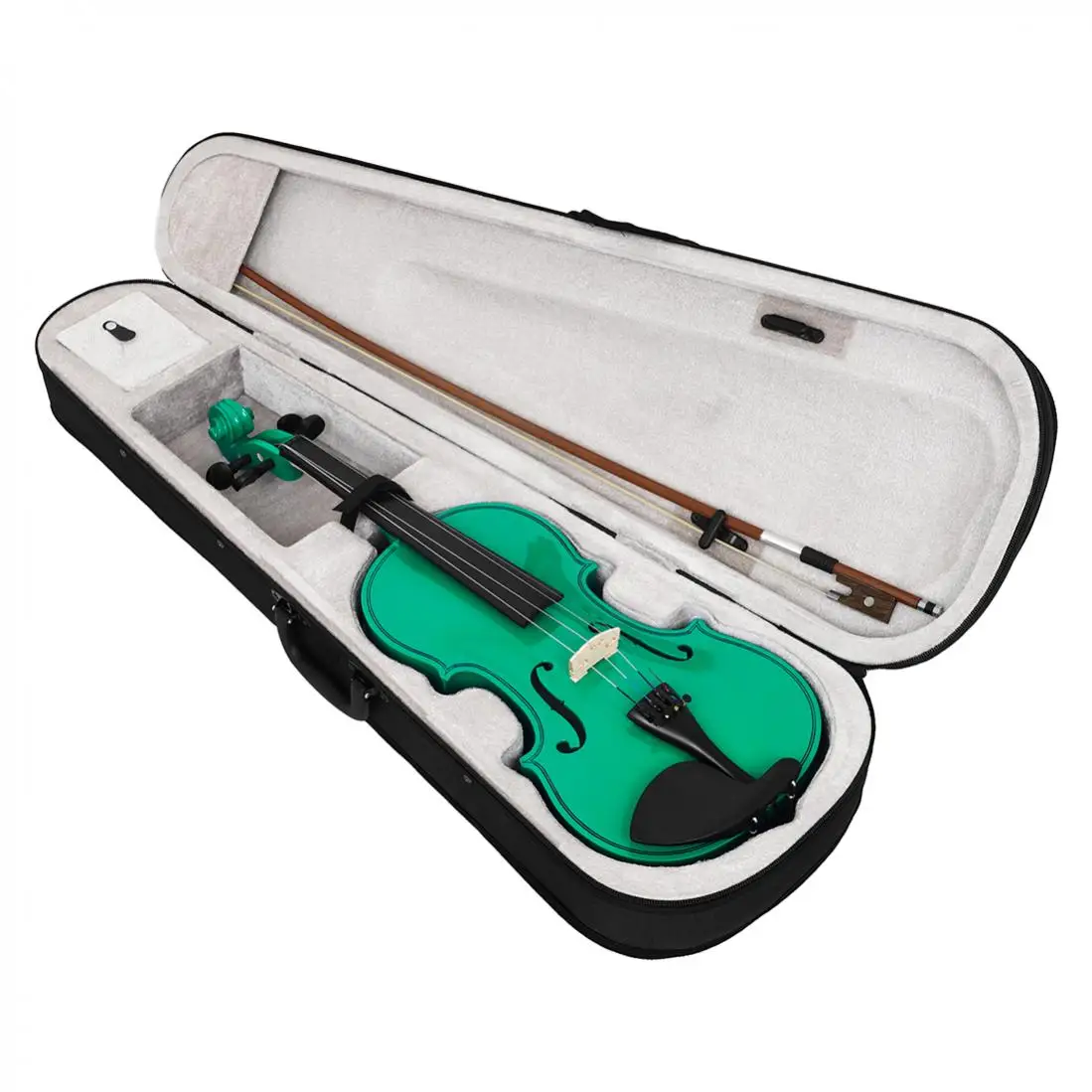 4/4 Full Size Solid Wood Acoustic Violin Violin Beginner with Case and Bow