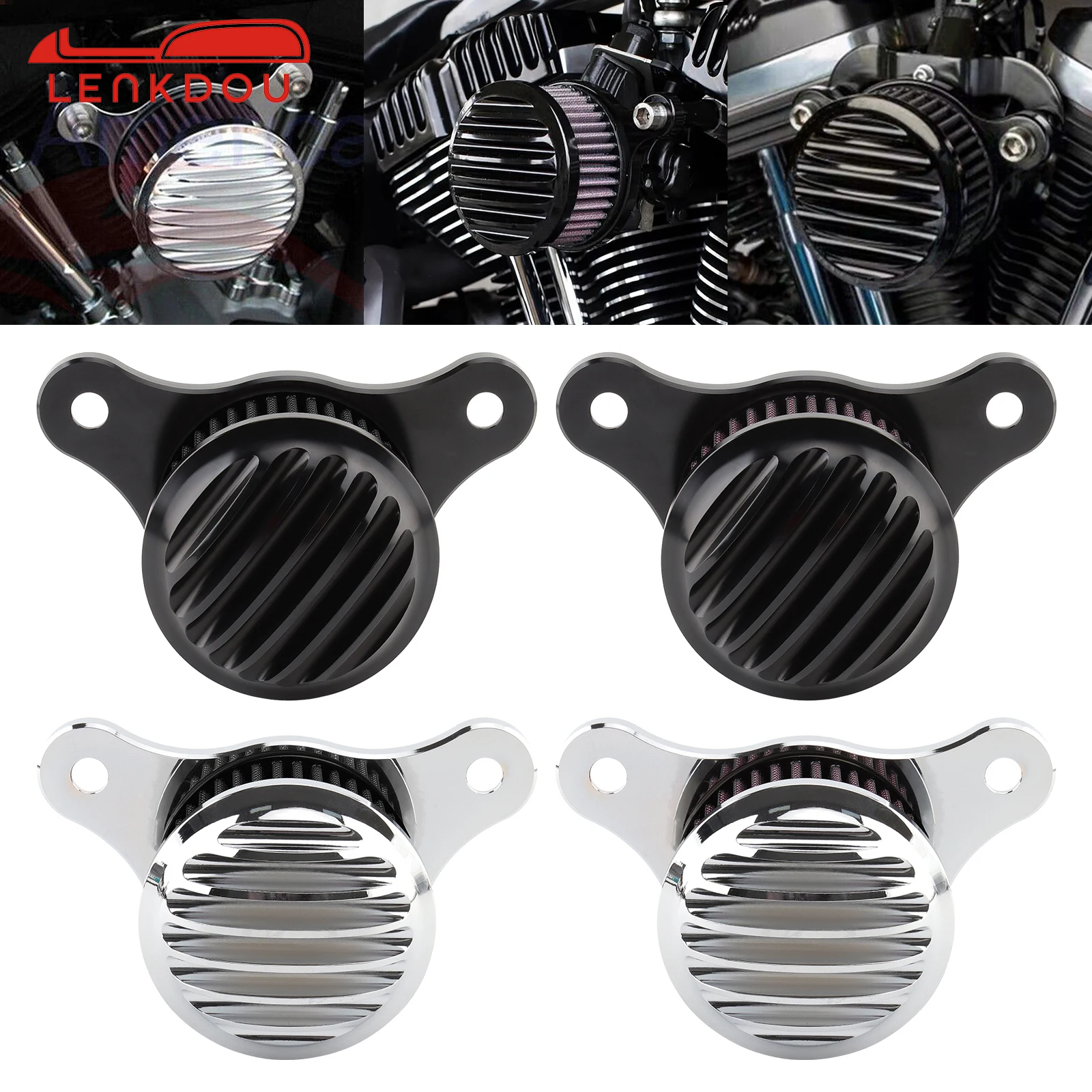 

Motorcycle Air Cleaner Intake Filter Kit CNC Aluminum For Harley Touring Road Electra Glide Softail Cross Bones Dyna Street Bob