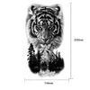 Waterproof Temporary Tattoo Sticker Forest Lion Tiger Bear Flash Tattoos Women Leopard Wolf Crown Body Art Arm Fake Tatoo Men 6