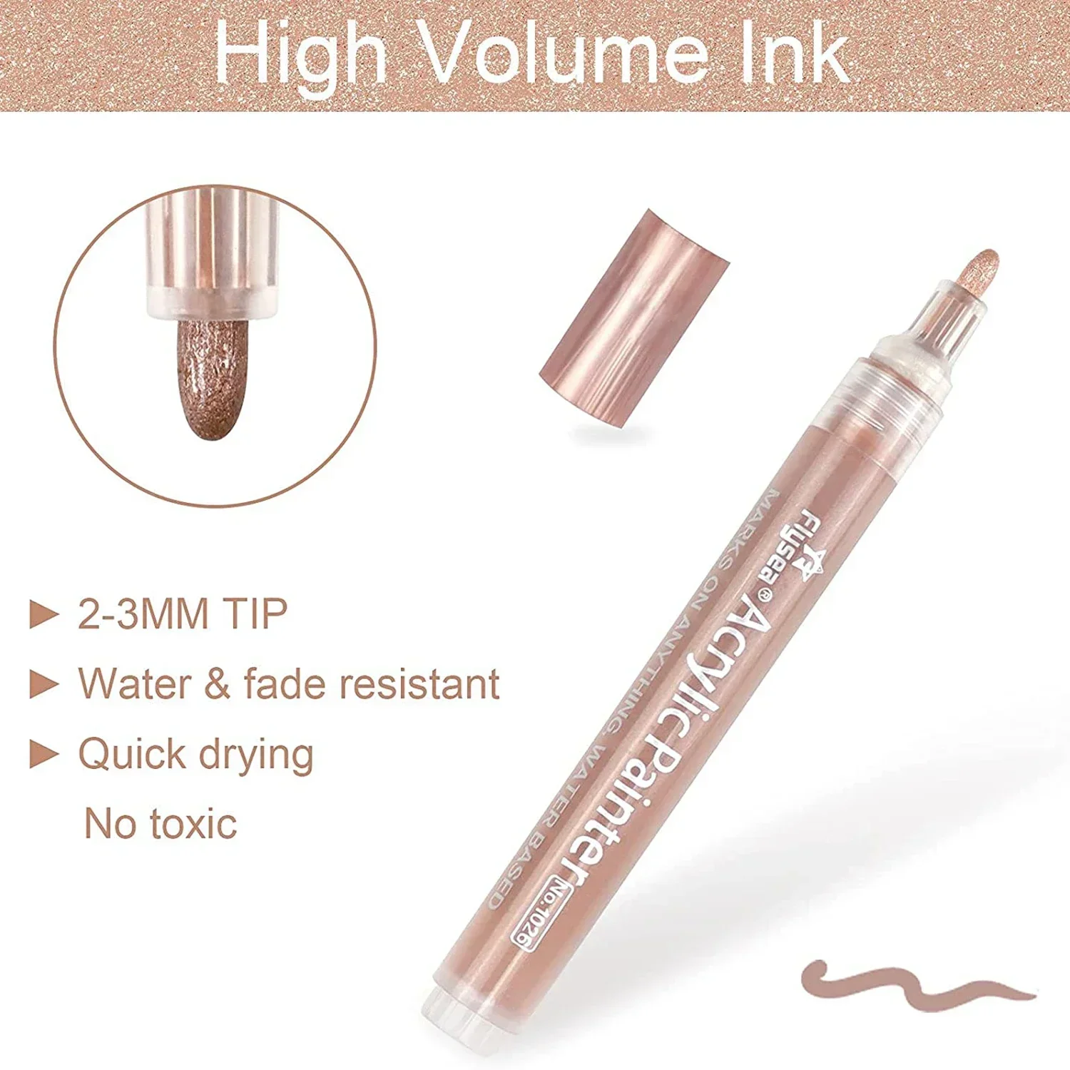 무독성 아크릴 펜, 방수 그래피티 마커, DIY 페인트 펜, 미술 용품, 48 색 아트 마커, 2mm 팁