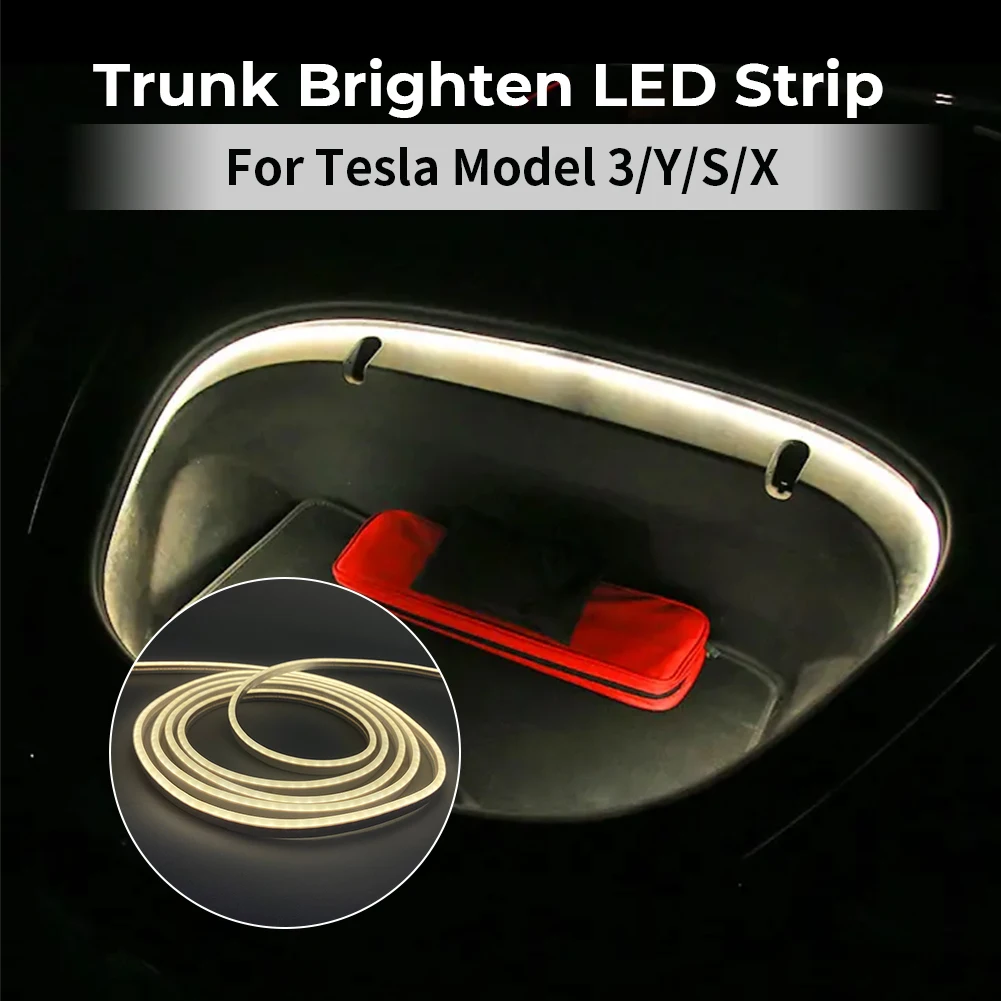 

AlphaRider Frunk Brighten LED Strip Modified Lighting for Tesla Model 3 Y S X 5M Waterproof Flexible Front Trunk Silicone Light