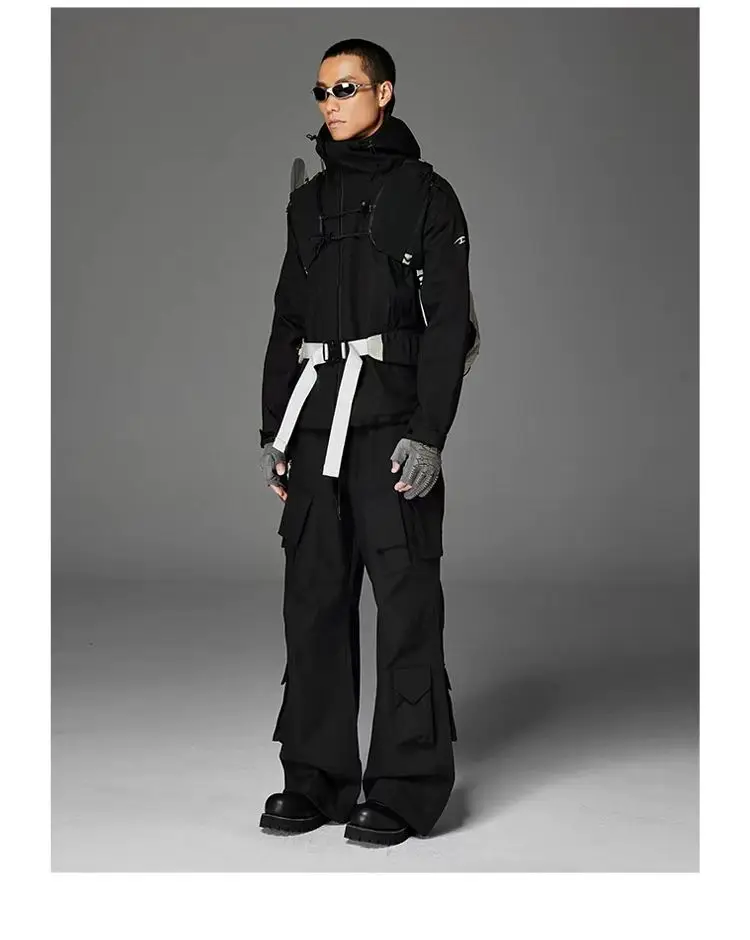 Catsstac 25 aw Shell assault pants elastic waist multipocket high density polyester fiber techwear aesthetic gorpcore -