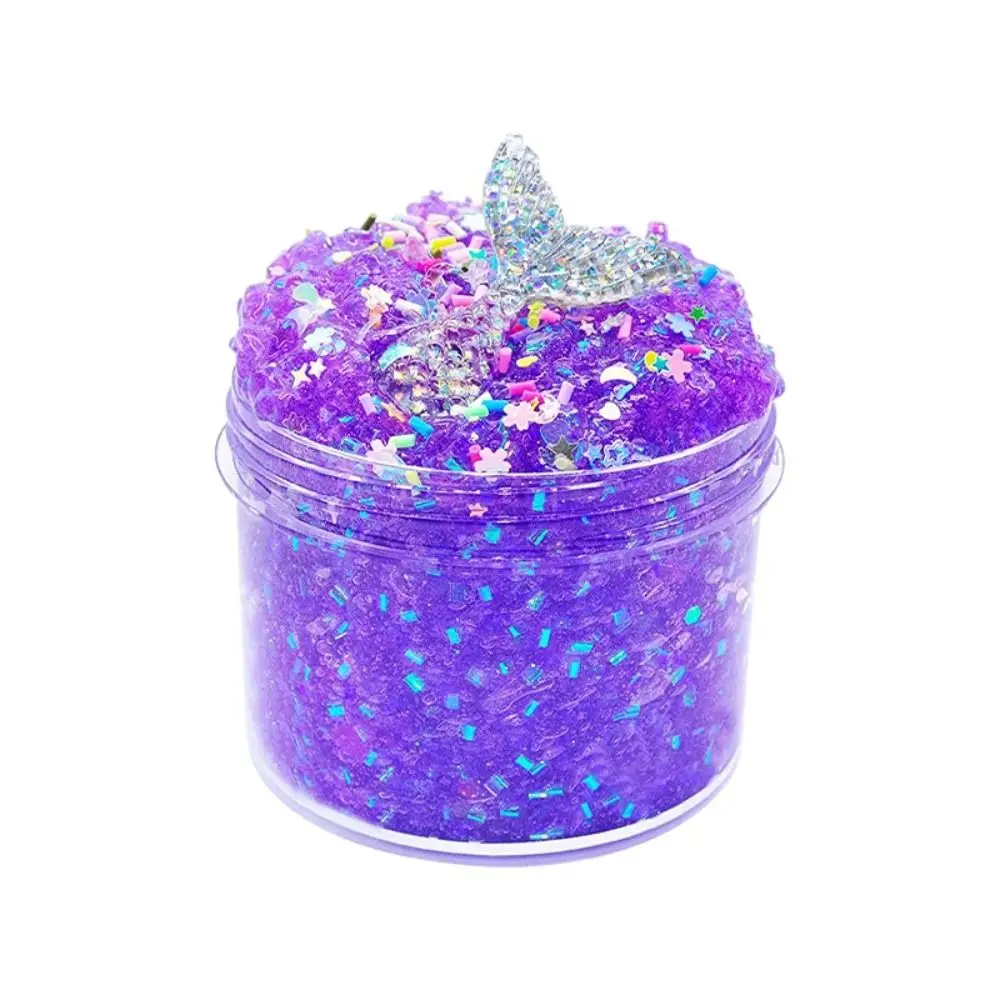Slime Kit Clear 70ml Slime Kit Super Soft Party Favors Crystal Slime Stress Relief Non-Sticky Crunchy for Girls Boys