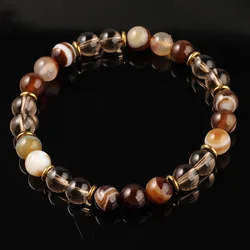 Exquisite Handmade Brown Beaded Bracelet - Fashionable Unisex Accessory - Perfect Gift Idea (Brown)
