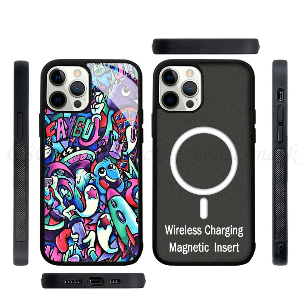 Твердый Магнитный чехол для IPhone 15 14 13 Pro Max 11 12 Mini Alex