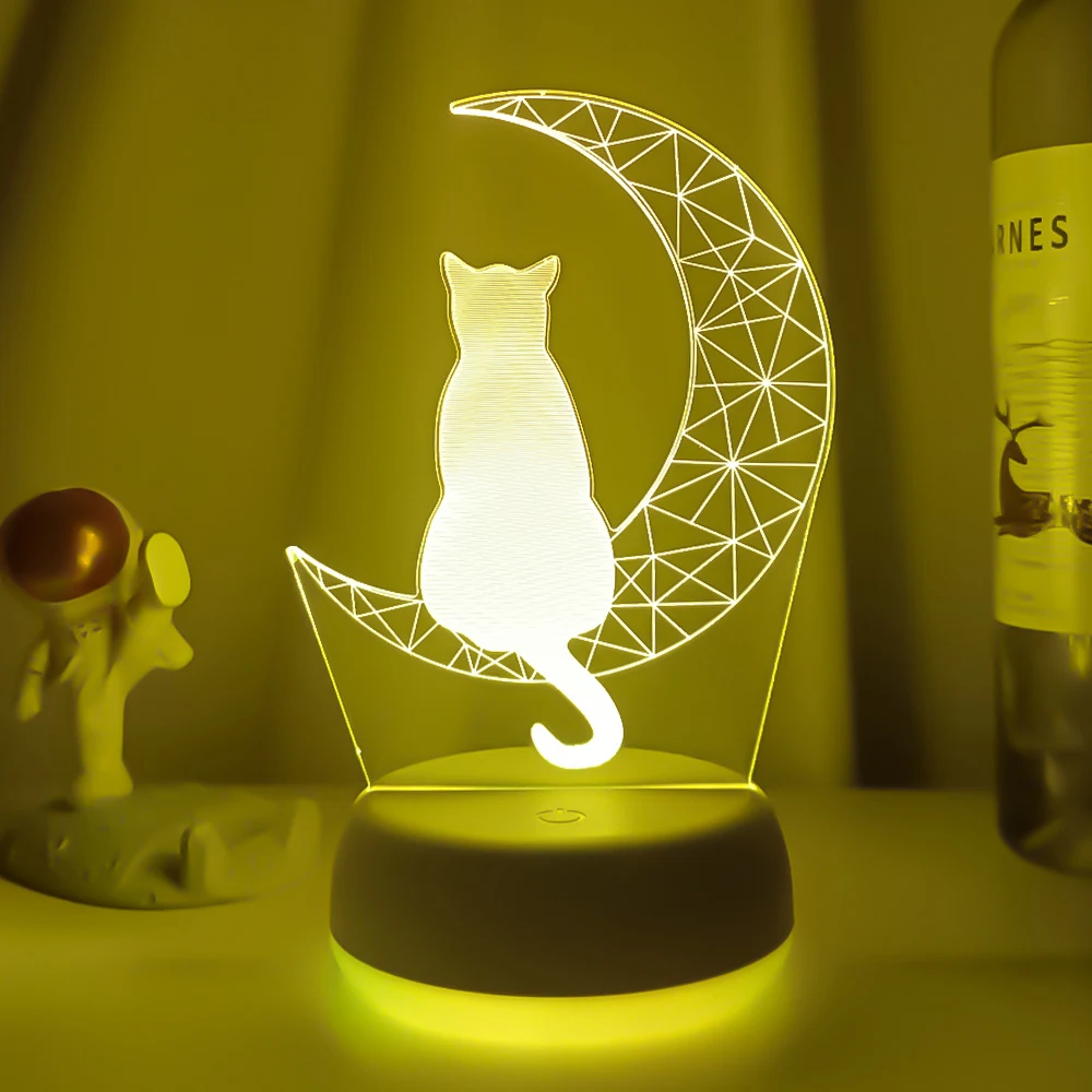 Newest 3D Acrylic Led Night Light Moon Table Lamps