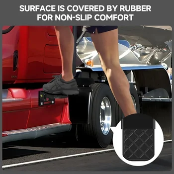 2PCS Boat Trailer Bumper Pickup Truck Tailgate Ladder Campers Folding Truck Bed Step Anti-Slip for RV Exterior Accessories 3