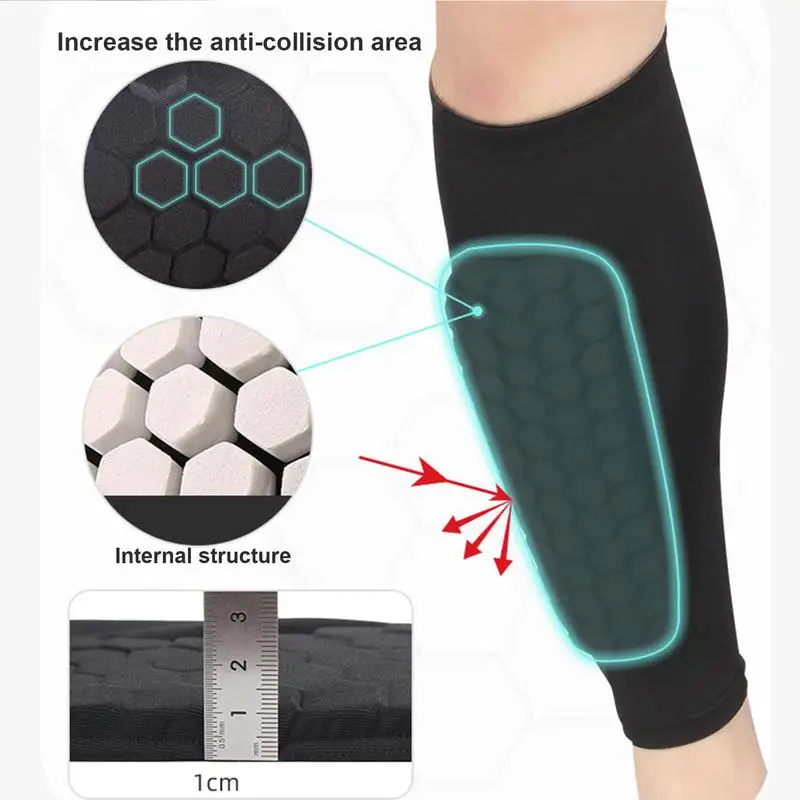 Soccer Shin Guards Breathable Martial Art Shin Guards Soccer Pads Moisture-Wicking Protector Anti-crash Leg Protection