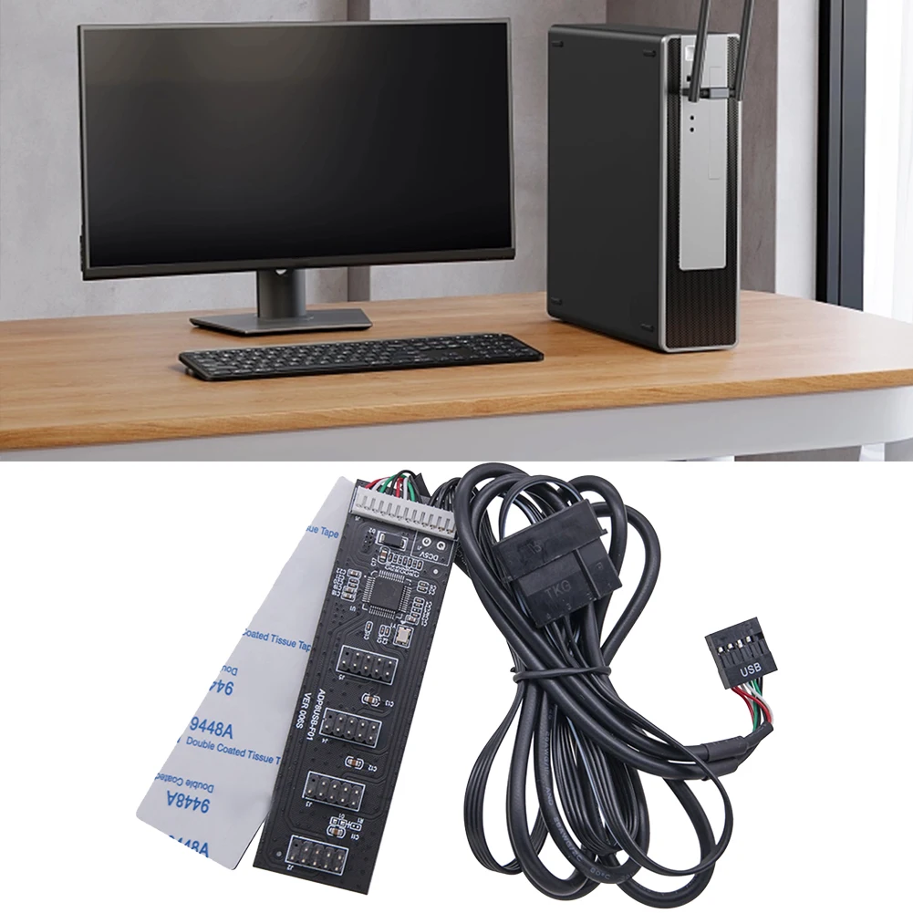 USB 2.0 허브 커넥터 어댑터 변환기, USB 2.0 9 핀 헤더, USB 1-4 수 9 핀 내부 20cm 케이블 메인보드, MB USB 어댑터