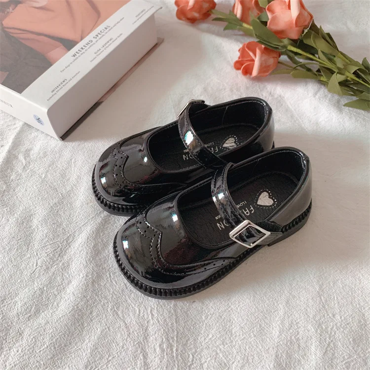 children's sandals CUZULLAA New Children Leather Shoes for Girls British Dress Shoes 1-3-6 Years Kids School Shoes Soft Leather Soft Sole 23-34 comfortable sandals child