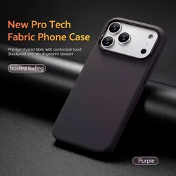 TechWoven Magnetic Adsorption Phone Case with Wireless Charging Compatibility - iPhone 15 (Purple NO Logo)