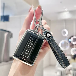 Premium TPU Car Key Case - Stylish Remote Cover with Keychain Holder Accessories (Black Set 1)
