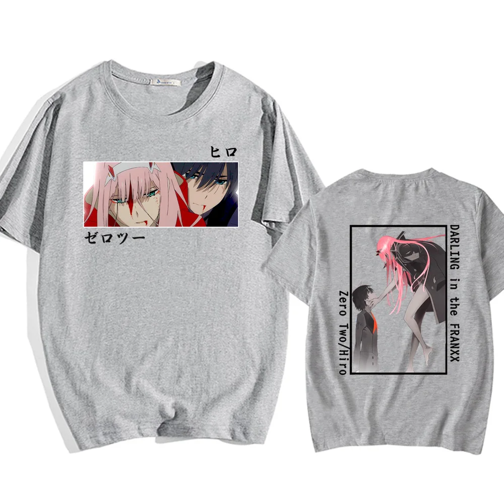 Camiseta de desenhos animados heartin the fresxx anime zero two kawaii  impressão top harajuku - AliExpress