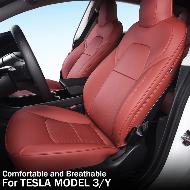 Housses de siège de voiture personnalisées, adaptées au modèle Tesla X,  couverture complète à 360 degrés, coussin en cuir de haute qualité,  adaptées pour 6 ou 7 places - AliExpress