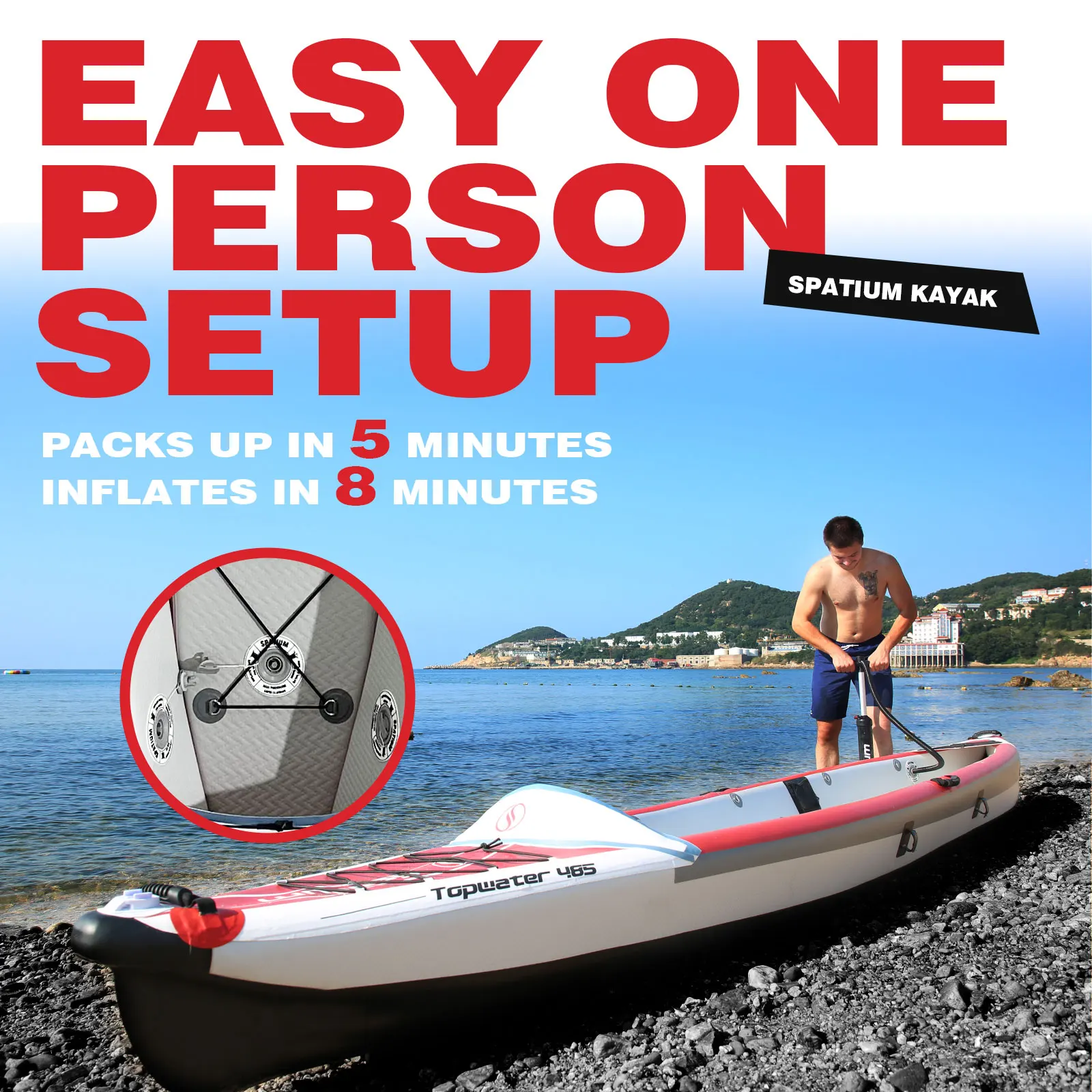 Spatium 1-3 Persons Inflatable Kayak 5