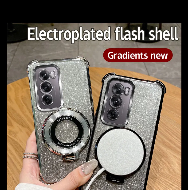 Shockproof Magnetic Clear Case with Holder Stand