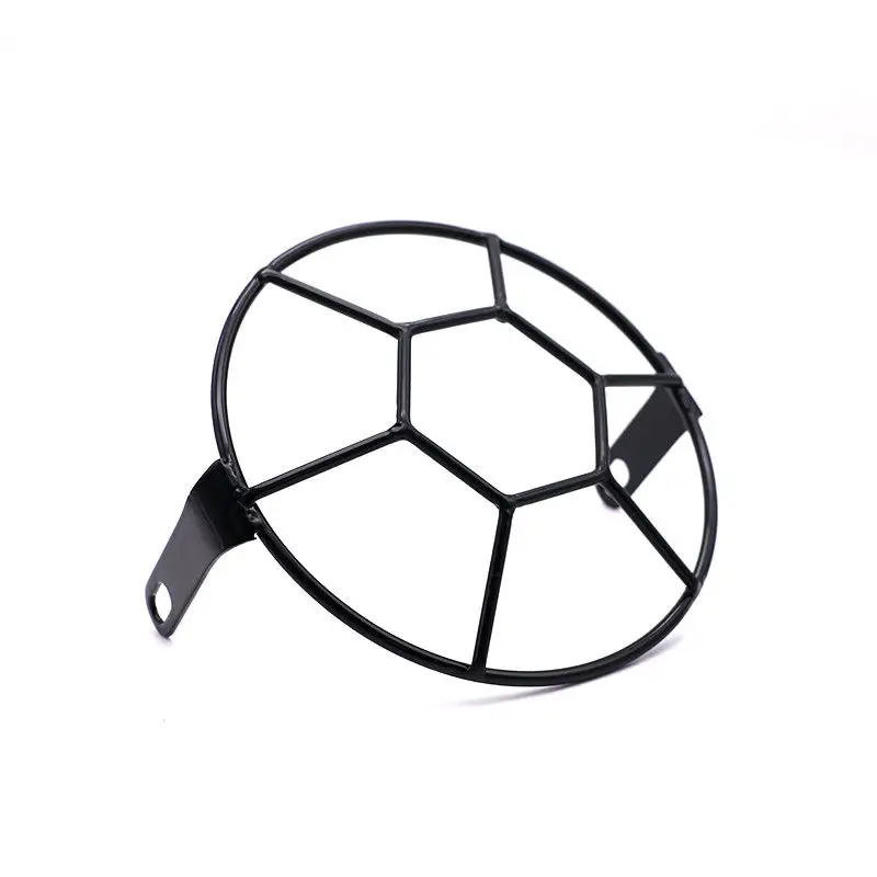 

Side Mount Headlight Metal Football Mask Cover For Cafe Racer Bike Cruiser Custom VT