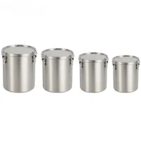 Pots hermétiques à thé, récipients hermétiques pour céréales entiers pour aliments, récipient scellé en acier inoxydable, stockage de grains de café hermétiques 6