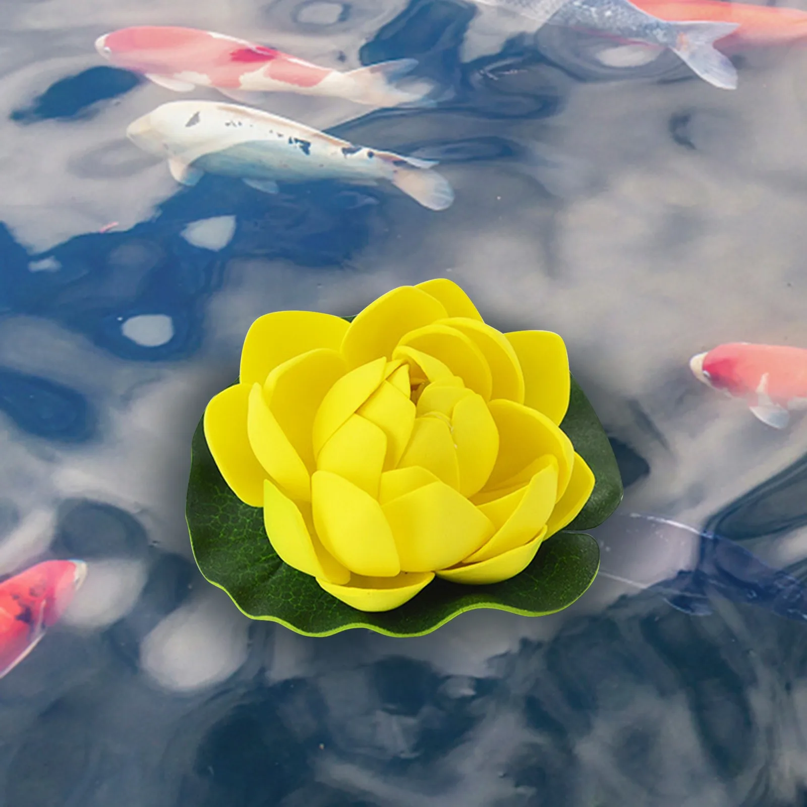 Water Lily Canopy Pond Fish Pond Floating Decoration Props Living Room Fish Tank Artificial Flowers Outdoor Hanging