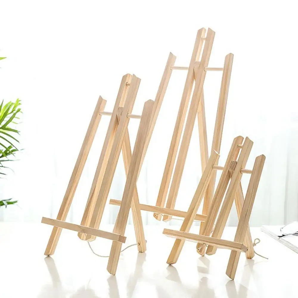 Classroom Students Artist Exhibition Art Craft Wooden Display Stand Holder Painting Easel Shelf Sketch Easel Wooden Easel Wood Table Easel