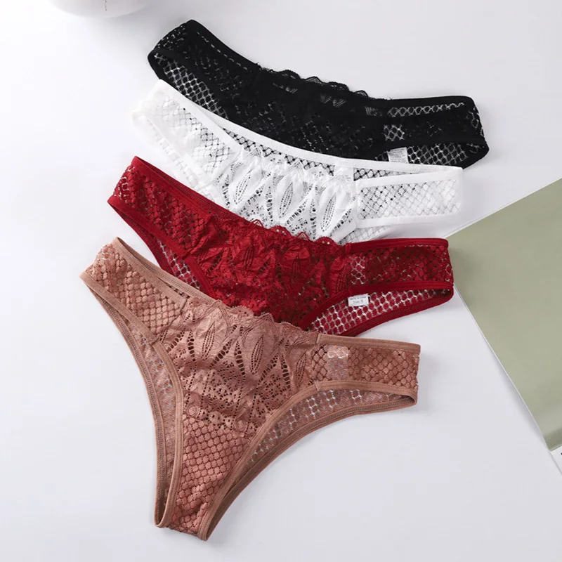 

Hot Sale Women Sexy Lace Panties Low Waist Transparent Underwear Female G String Thong Comfortable Lingerie Temptation Intimates