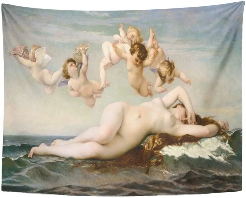 

Tapestry The Birth of Venus Alexandre Cabanel 1875 French Painting Oil on Canvas This is Copy Popular Work 60x50in Wall Hanging