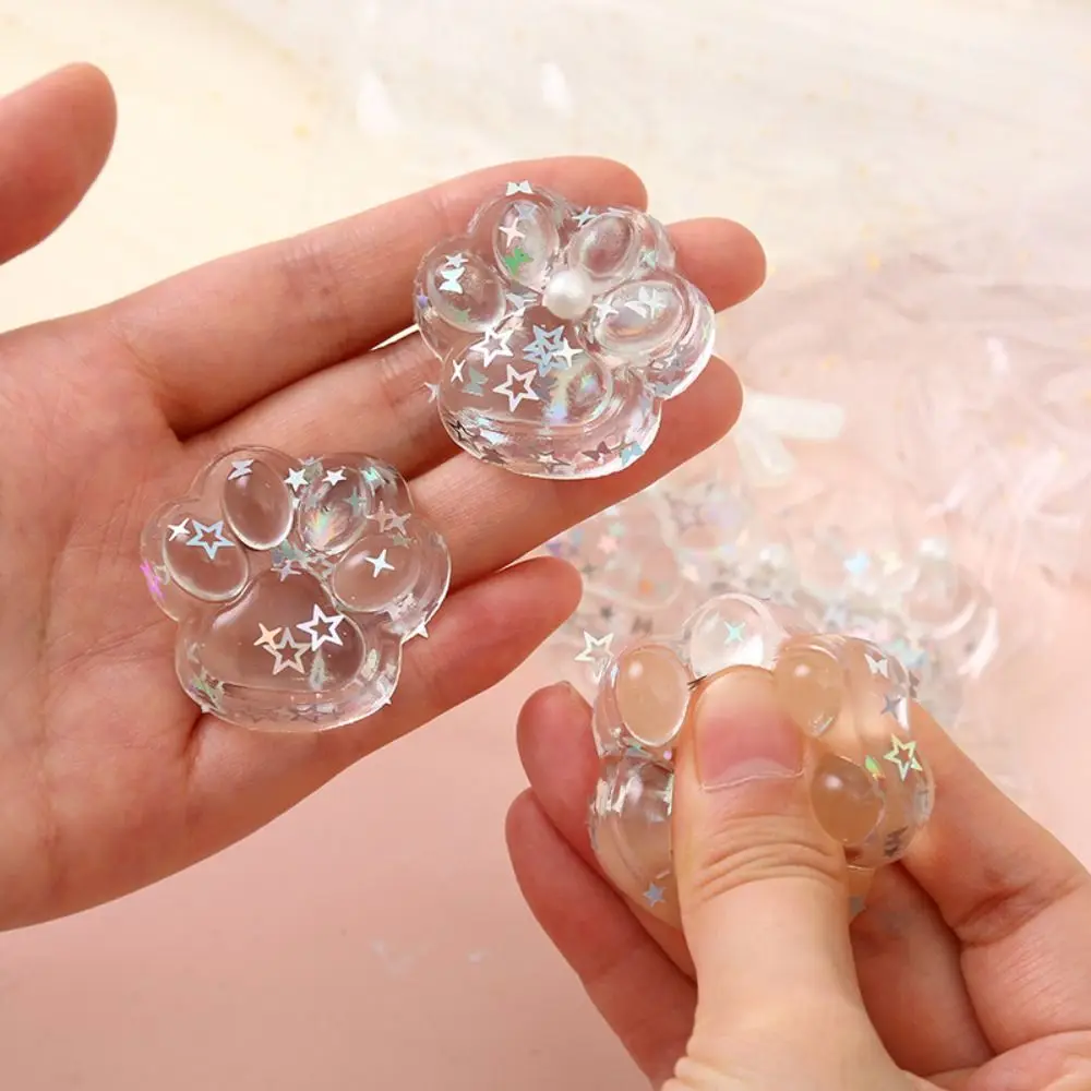 Cat paw squeeze toy anti stress toy release pressure toy squishy toys decompression toy fidget toys sensory toys stress relieving toy 1/5/6Pcs Cute Mini Simulation Cat Paw Squeeze Toy Colorful Jelly Modelling Stress Relief Toy Kids Adults Holiday Gifts