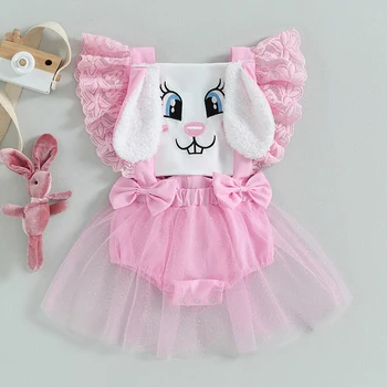 Adorable Easter Bunny Romper Dress 1