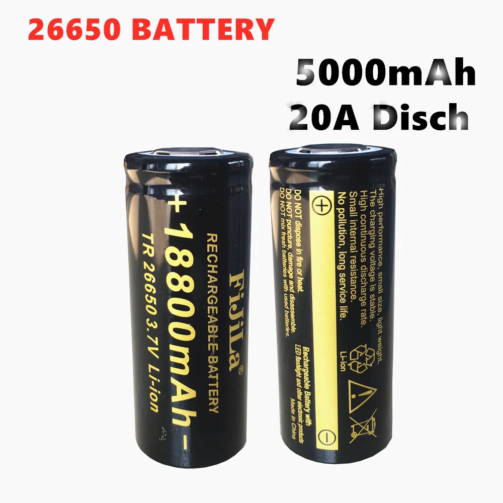 

2023 100% neue Batterie 26650 3,7 V 18800mA Akku 50A Lithium-Batterie Geeignet für Power Tools