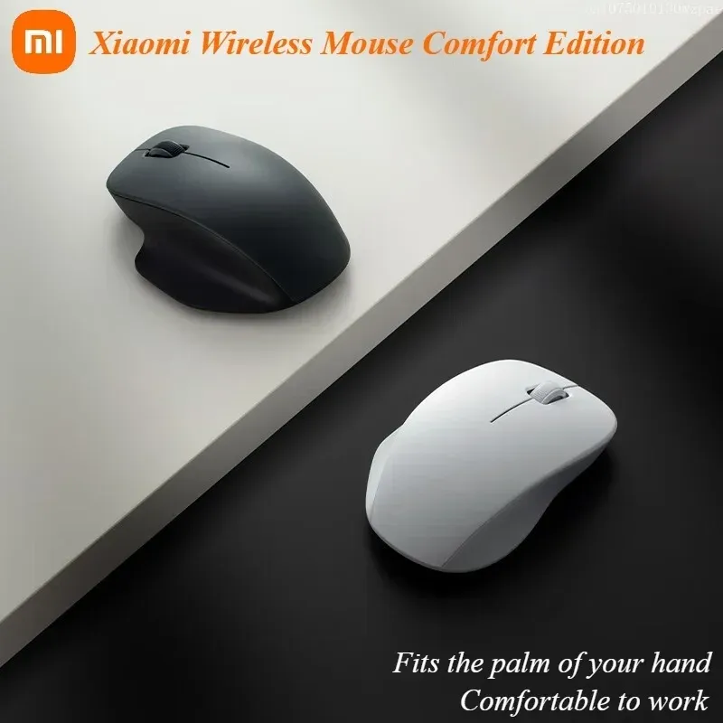 Xiaomi Wireless Mouse Comfort Edition Wireless 2.4G Lightweight Office Compact Portable Mac Laptop Desktop Asymmetrical Shape