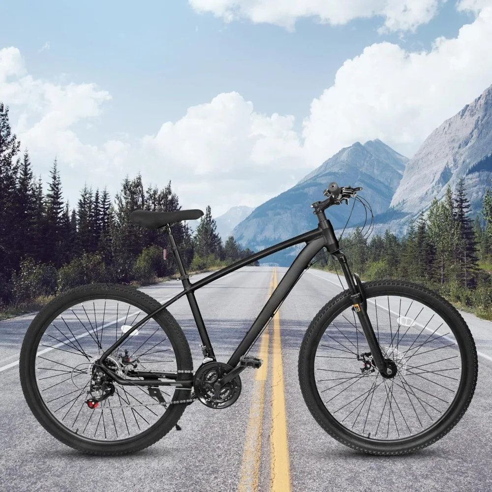 Mountain Bike, 24/26/27.5-inch, Dual Full Suspension, 21 Speed with Disc Brakes, Aluminum/steel Beach School Bike 2
