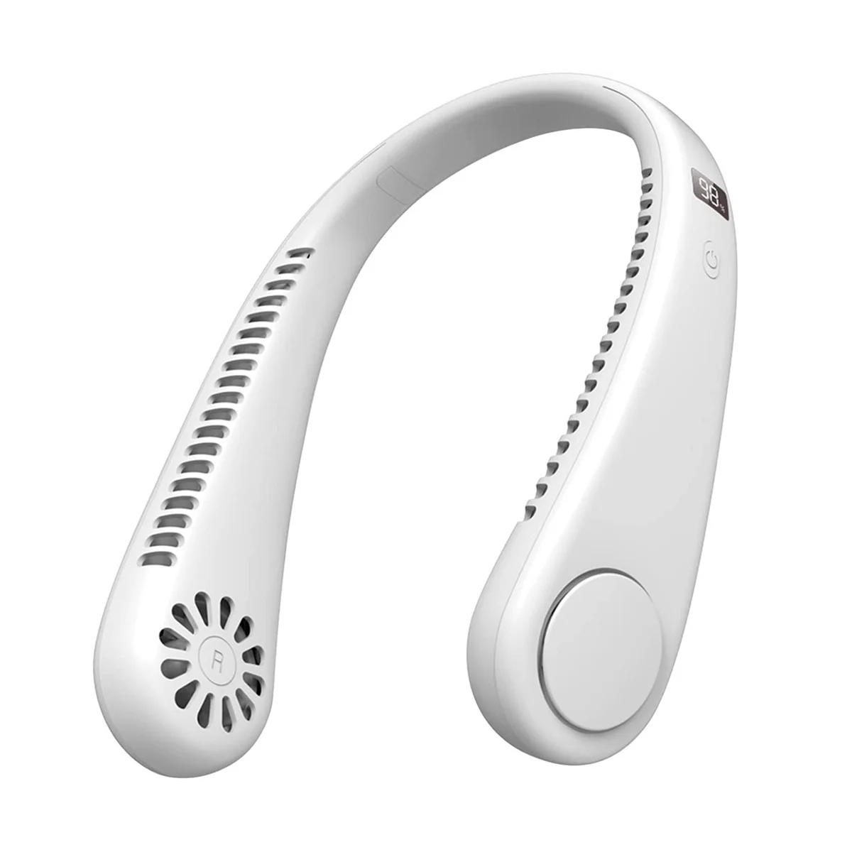 

Silicone Leafless 3Speeds Fan Silent Sports Portable Electric Fan,Hanging Hands-Free Neck Lazy Portable Home Outdoor Fan