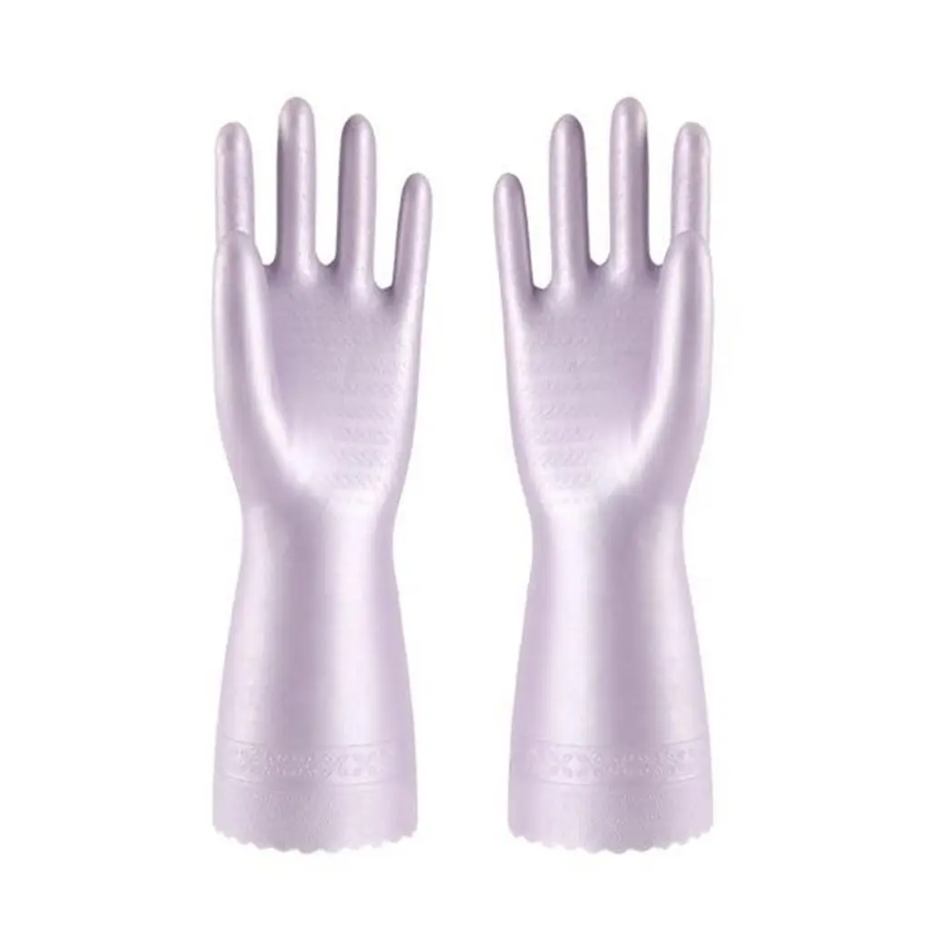 

Резиновые плюшевые толстые водонепроницаемые перчатки из ПВХ, перчатки для мытья кухни, посуды, стирки, одежды, чистящие перчатки