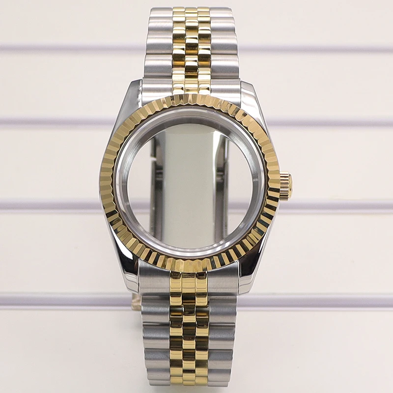 Sapphire Fluted Watch Case with Strap - 100m Waterproof