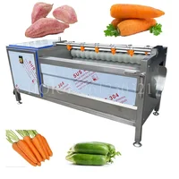 Automatic Multi-Function Brush Carrot Washing Machine Prickly Pear Vegetable Cleaning Machine Potato Washing and Peeling Machine 2