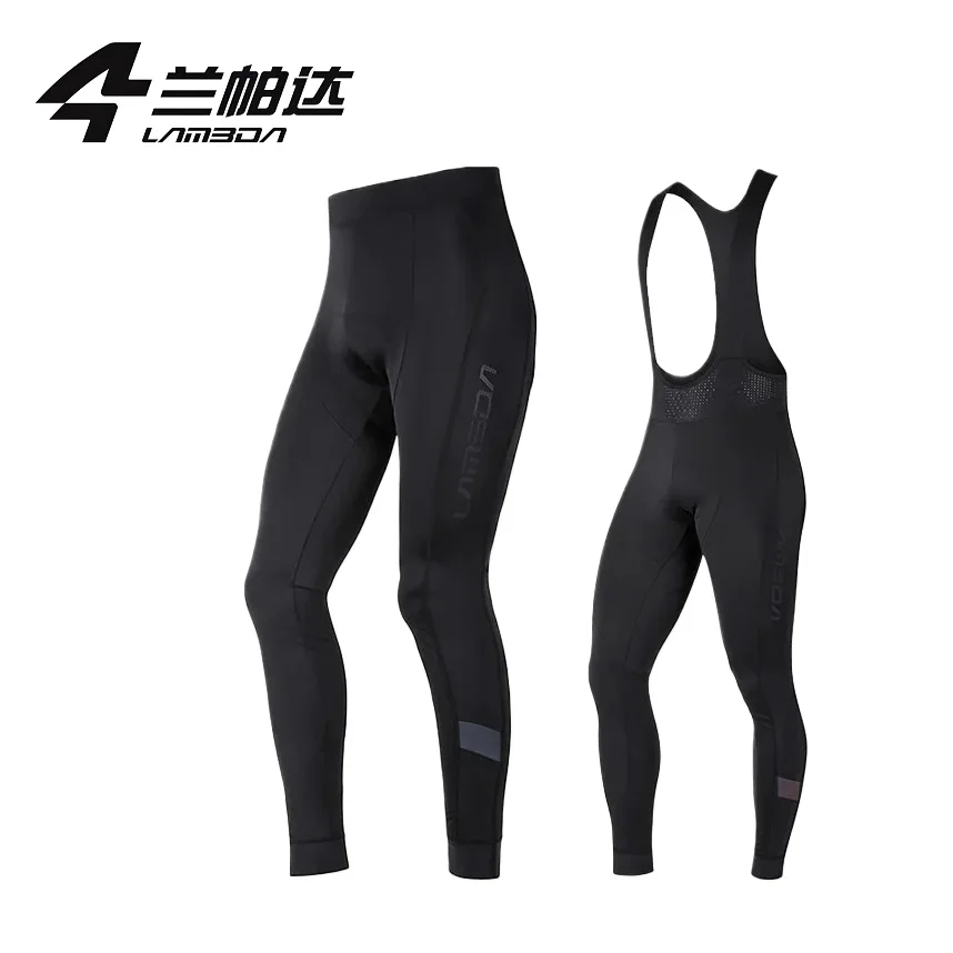 라메다 방풍 반사 3D 컷 보온 울 안감 사이클링 빕 팬츠 2025 프로 겨울 자전거 바지 심리스 레그 패널 패딩