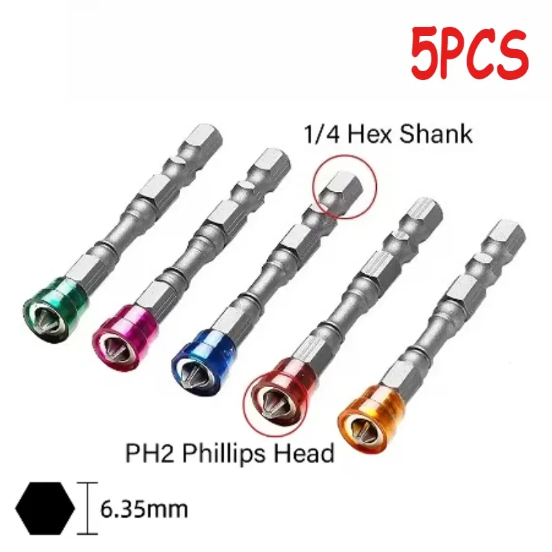 65mm Magnetic Drills Screwdriver Bits S2 Steel Cross Head Screw Driver Phillips Screwdrivers Kit Double Magnetize Tools