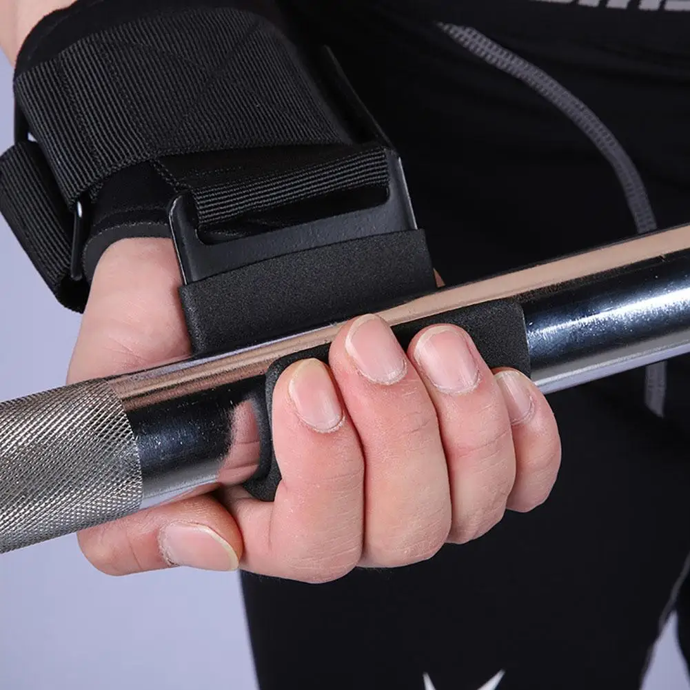 Weight Lifting Hooks 2pcs With Wrist Wraps