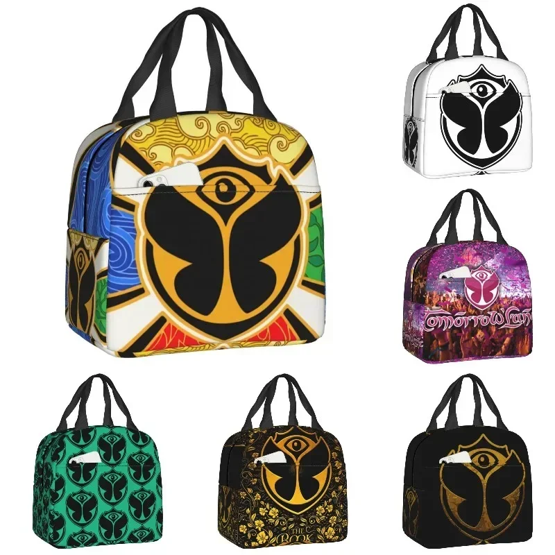 

Tomorrowland Party Insulated Lunch Bag for Women Resuable Electronic Dance Festival Cooler Thermal Lunch Box Office Work School