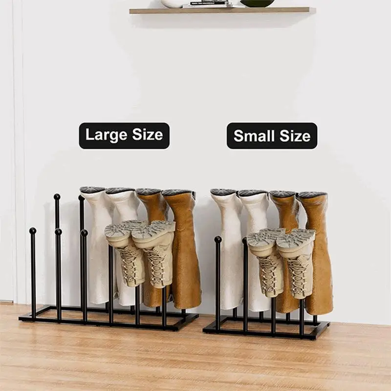 

40.6 X 25Cm Metal Boot Storage Rack Stand-Alone Storage Rack, Hold 4/6 Pairs Of Boots, Black Durable Easy Install Easy To Use