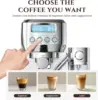 Espresso Machine with LCD Display, 20 Bar Cappuccino Machines with Automatic Milk Frother for Home Gifts, Latte Coffee Maker wit 4