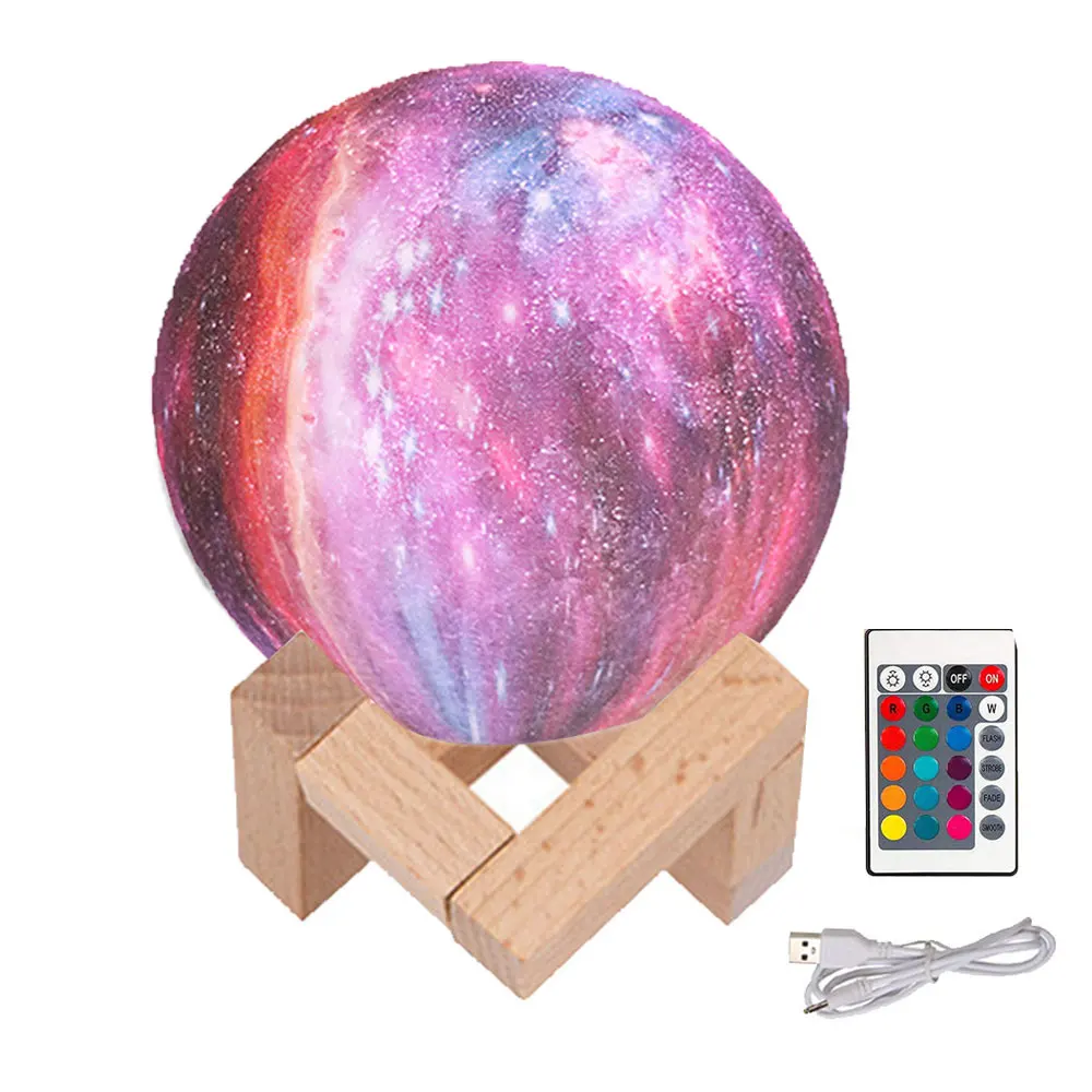 

3D Print Starry Sky Moon Led night Lamp For Bedroom Living Room Hall Decorate USB night Light Sofa Indoor Home Decor Lighting