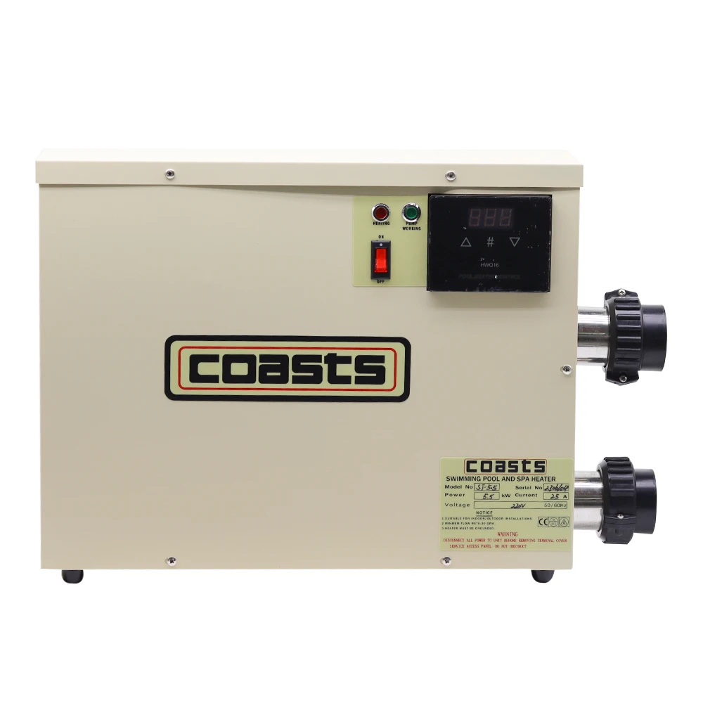 5.5KW 7.5KW 9KW 11KW Water Heater for Swimming Pool & bathtube Thermostat 220v/3