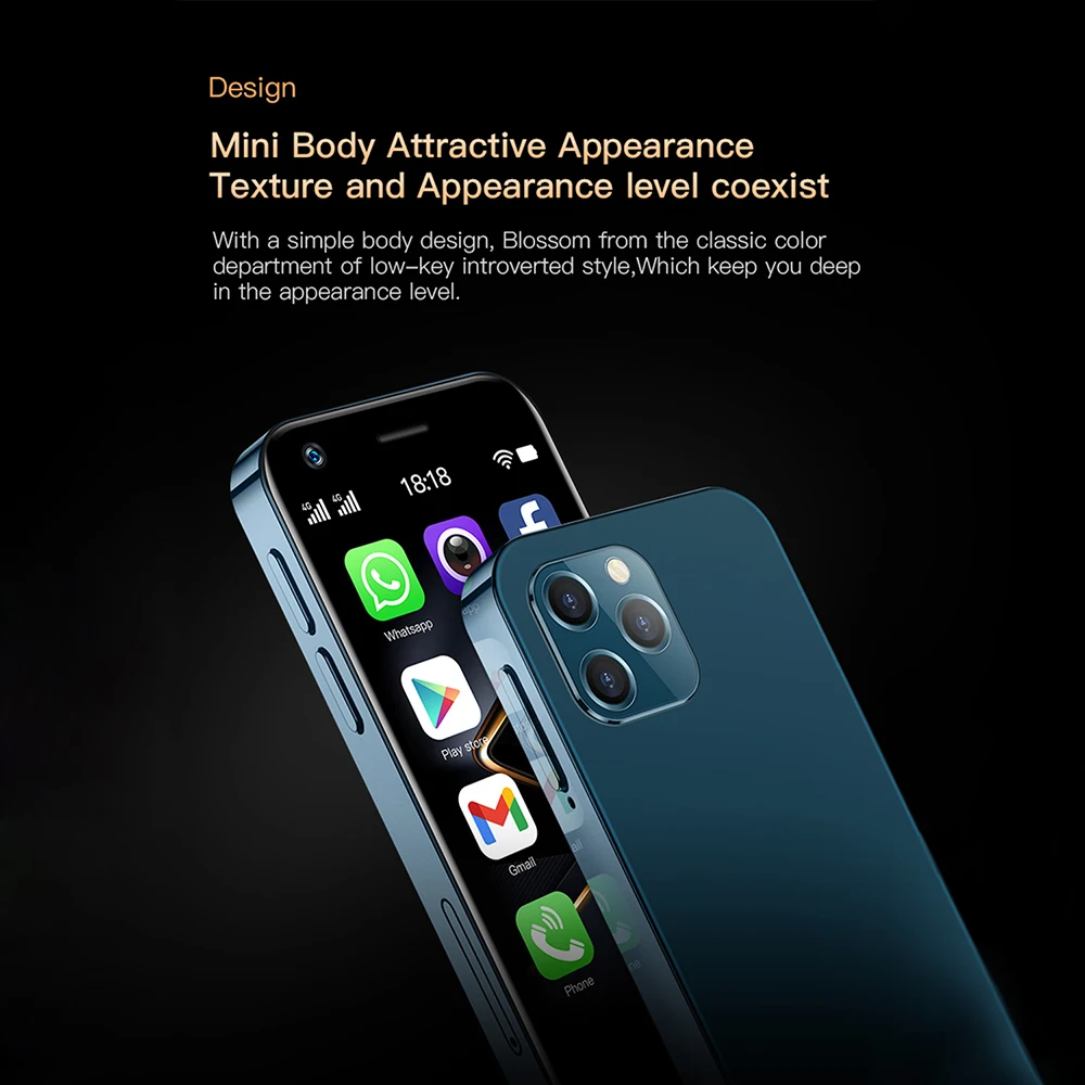 SOYES XS12 Mini Smartphone Android10.0 3GB RAM 64GB ROM 5MP 13MP Camera 2000mAh 3 Days Standby Small Mobile Phone Free Shipping