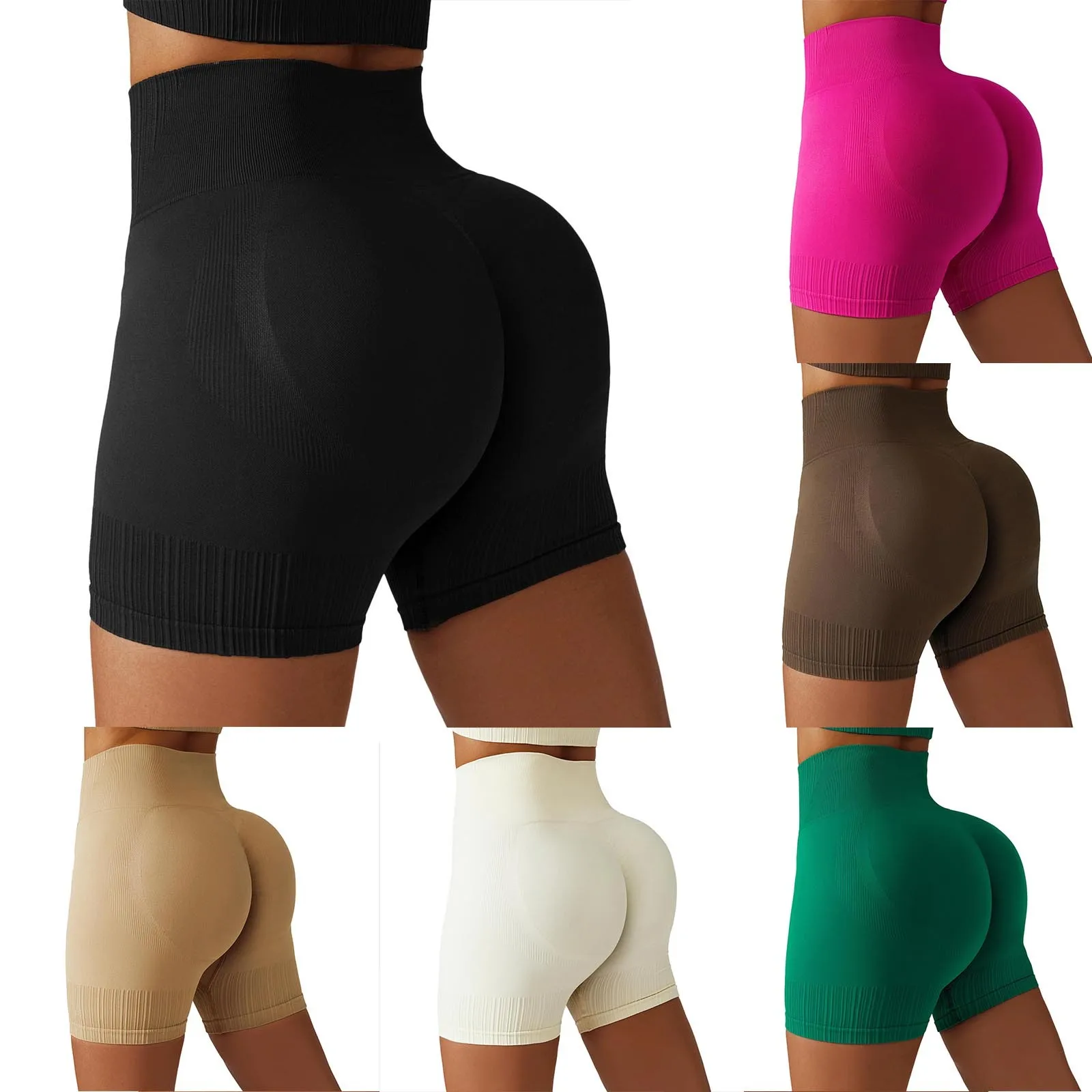 Women-s-Fitness-Yoga-Shorts-High-Waist-Soft-Spandex-Riding-Shorts-Women ...