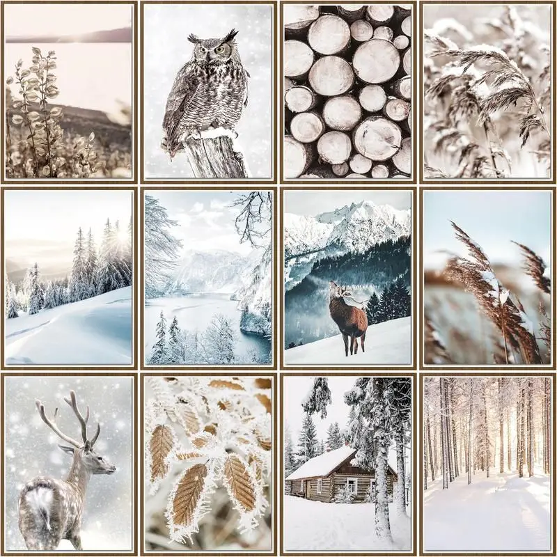 

CHENISTORY Painting By Number Winter Diy Pictures By Numbers Landscape Kits Hand Painted Drawing On Canvas Gift Home Decor