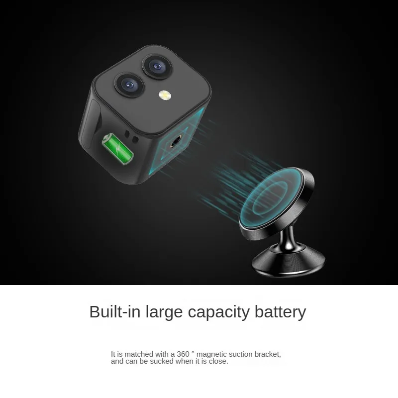 

Mini HD 4K Dual Camera Mobile Phone Wireless Wi-Fi Remote Two-Way Intercom Monitoring Camera for Car for outdoor sports