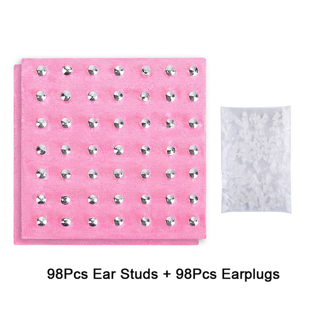 Body Piercing Gun Kit with Ear 98 Stud Tools Ear Nose Navel Belly Nose Lip Piercing Tool Disposable Sterile Gun Jewelry